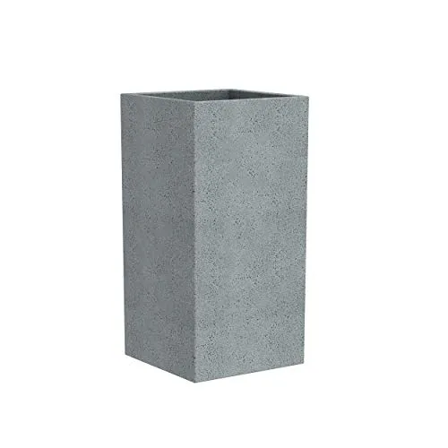 Scheurich C-Cube High 48 - Hochgefäß aus recyceltem Kunststoff - Garten-Zubehör mit 10 Jahren Garantie. Der quadratische Pflanzkübel ist ideal für kreative Gestaltung auf Balkon, Terrasse oder im Garten.