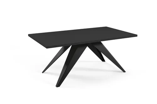 Feldmann-Wohnen Esstisch, Schwarz, Rechteckig, 80x76x140 cm - Eleganter Esstisch in modernem Design, ideal für jedes Esszimmer. Ausziehbar von 140 auf 240 cm, perfekt für gesellige Runden. Pflegeleichte Oberfläche und hochwertiges Metallgestell.