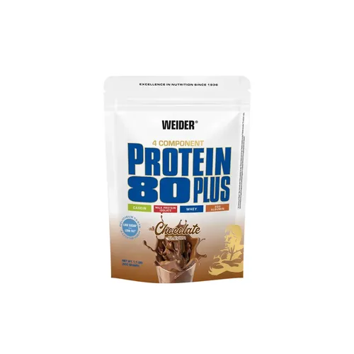 Weider Protein 80 Plus - 500g Hazelnut Nougat - Sportnahrung mit hochwertigem Mehr-Komponenten Protein, reich an BCAA’s für Muskelaufbau und Regeneration, in köstlicher Geschmacksrichtung Hazelnut Nougat.