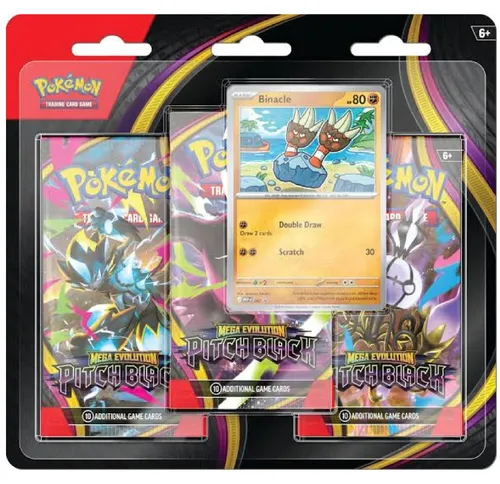 Asmodee Pokémon ME05 Pitch Black 3er Blisterpackung