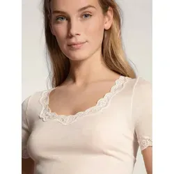 Calida Richesse Lace Short-sleeve Top Elfenbein 46-48 Damen von CALIDA