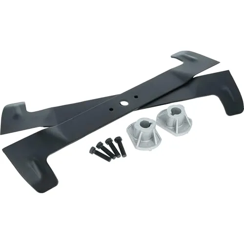 vhbw 2x Ersatz-Messer Ersatz für Twin Cut 82004341/0, 82004340/0 für Rasenmäher - Ersatzklinge Schwarz, Stahl