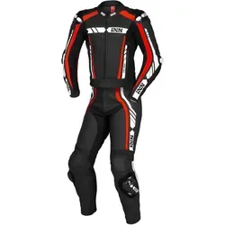 IXS Sport RS-800 1.0 2-Teiler Motorrad Lederkombi, schwarz-weiss-rot, Größe 98 für Männer