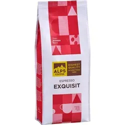 Alps Coffee Caffè Espresso Exquisit – 1kg Premium-Mischung - Erleben Sie den intensiven Genuss des Alps Coffee Espresso Exquisit mit 90% edelsten Arabica-Bohnen und 10% kraftvollen Robusta-Bohnen. Perfekt für vollmundigen Espresso und köstliche Milchgetränke!