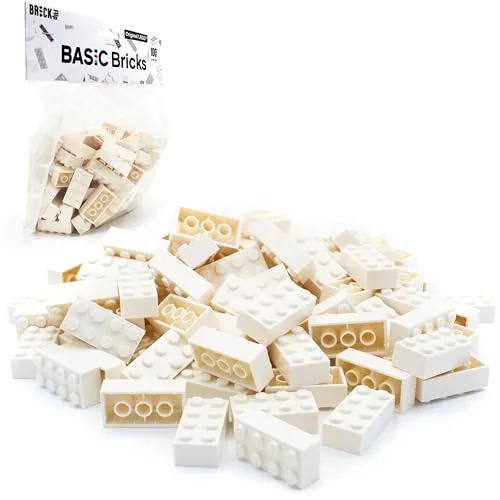 LEGO Steine Weiß 2x4, 100 Stück