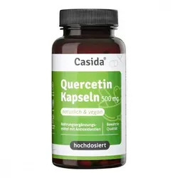 Quercetin Kapseln 500 mg hochdosiert - Nahrungsergänzungsmittel mit hohem Gehalt an Quercetin für optimale Bioverfügbarkeit, ideal für Vegetarier und Veganer, hergestellt in Deutschland.