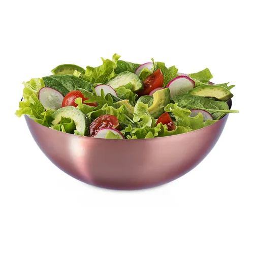 Elegante Salatschüssel aus Edelstahl in Kupfer, 2L