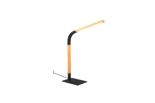 Licht-Erlebnisse Nachttischlampe ZALTTER, LED fest integriert, Warmweiß, Metall LED mit Dimmer Schwarz Natur 3000 K warmweiß 950 lm