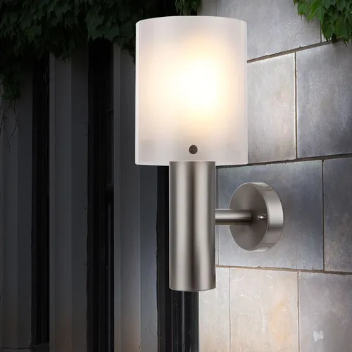 Elegante Edelstahl-Wandleuchte mit LED 11W - Außenleuchte mit IP44-Schutz, ideal für Terrasse und Eingangsbereich. Inklusive warmweißem LED-Leuchtmittel (710 Lumen) für eine angenehme Atmosphäre.