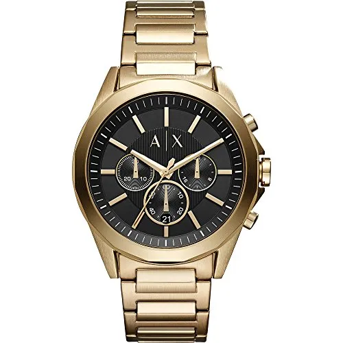 Armani Exchange Herrenuhr AX2611 - Armbanduhren für Herren, 44mm Chronograph mit wasserdichtem Edelstahlgehäuse, ideal für sportliche Aktivitäten und eleganten Alltag.
