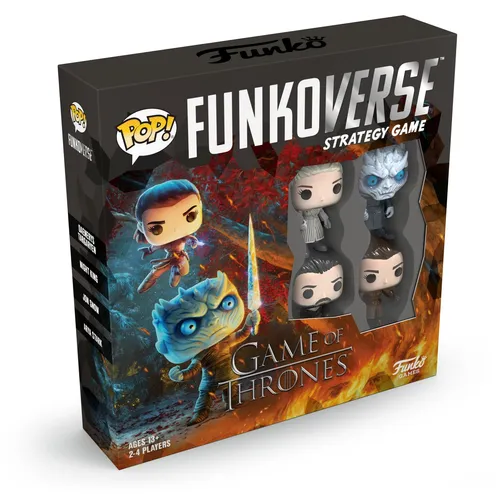 Funko 46060 - Funkoverse Game of Thrones Brettspiel - Gesellschaftsspiel mit 4 exklusiven Funkoverse Pop! Figuren, ideal für strategische Kämpfe in der Welt von Game of Thrones - perfekt für 2 bis 4 Spieler.