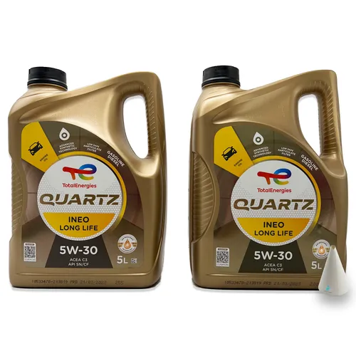 Total Quartz Ineo Longlife | 5W-30 | 10 L | VW 504.00 | VW507.00 | MB 229.51 | BMW LONGLIFE-04 | PORSCHE C30 | mit Trichter