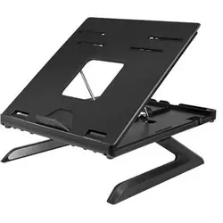 Logilink Notebook Ständer mit Smartphone-Halterungen - Praktischer Ständer für Notebooks von 10 bis 16 Zoll, mit integrierten Smartphone-Halterungen für mehr Ordnung und Komfort beim Arbeiten.