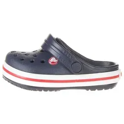 Crocs Toddler Crocband Clog Sandalen Navy/Red 22-23 - Babyschuhe mit sportlichem Rennstreifen, aus leichtem Croslite-Material für optimalen Komfort und Halt, ideal für kleine Abenteuer und einfach zu reinigen.