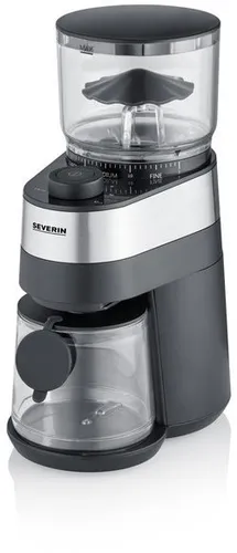 SEVERIN KM 3880 Kaffeemühle schwarz - Kaffeemühle mit 140 W Leistung, ideal für frisch gemahlenen Kaffee, made in Germany und im eleganten Schwarz.