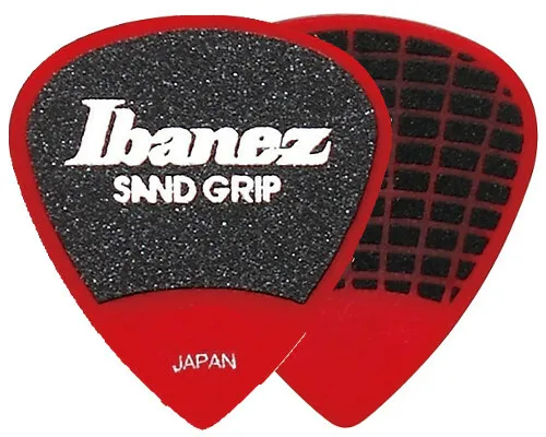 Ibanez Sandgrip Plektren PA16HSG-RD, 6er Pack, 1,0 mm, rot, Grip Wizard