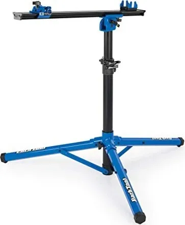 Park Tool PRS Montageständer – Mehrfarbig, Einheitsgröße - Fahrrad-Montageständer aus leichtem Aluminium, 360° drehbar für einfachen Zugang und anpassbare Tretlagerstützen für vielseitige Nutzung.