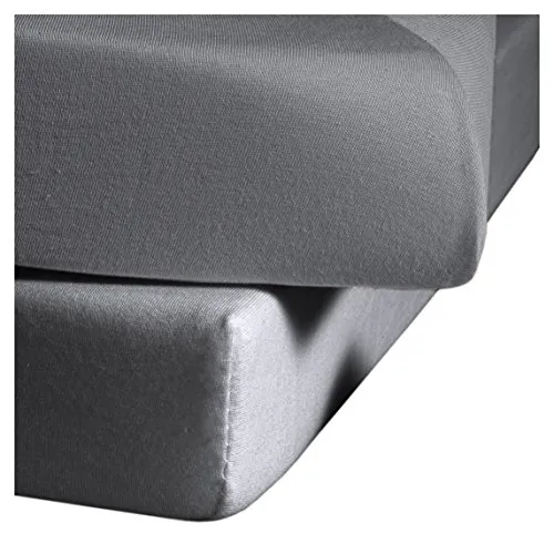 fleuresse Jenny C Jersey-Spannlaken 150x200 cm in grau von fleuresse