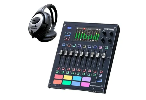 Boss by Roland Mischpult Boss GCS-8 Gigcaster Streaming Mixer mit Kopfhörer, (Streaming-Mixer)