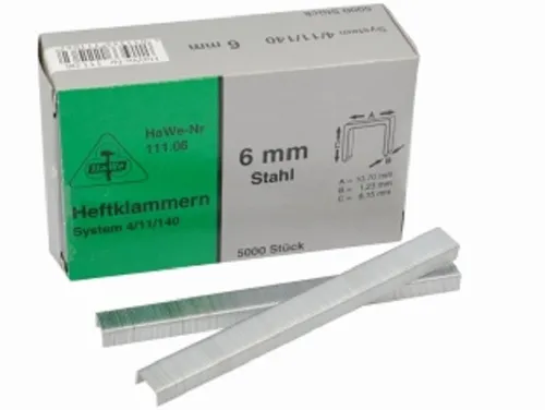 HaWe Tackerklammer HaWe Klammern für Tacker Rapid 11/140, 5000 St./Pack., Stahl