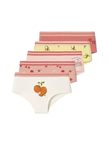 Vertbaudet 5er-Pack Mädchen Shortys pfirsich 116 in orange von Vertbaudet
