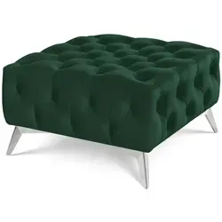 S-STYLE Hocker Wilhelm in Grün – 80 cm Breite, 45 cm Höhe