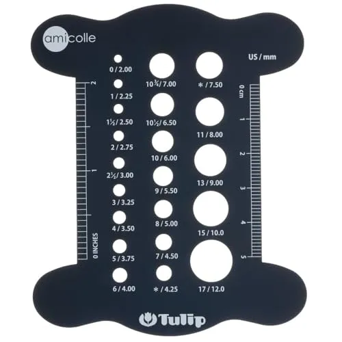 Tulip Nadelmaß Navy - 1 Stück für präzises Stricken und Häkeln
