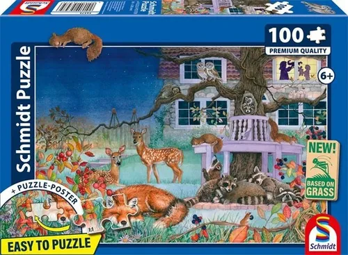 Schmidt Spiele Puzzle Nächtlicher Tierbesuch 100 Teile