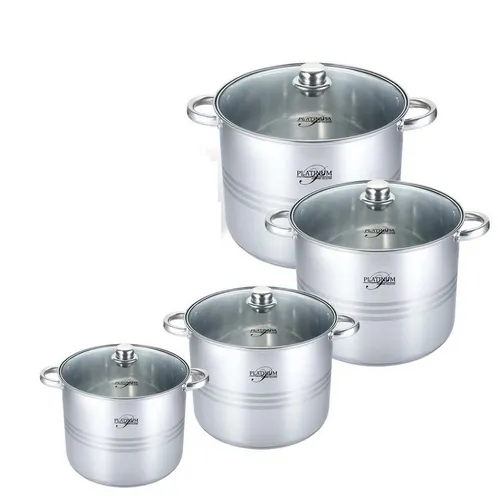 cofi1453 Topf-Set 8 tlg Edelstahl Kochtopfset Induktion 16/18/20/24cm Kochtopf, (8-tlg)