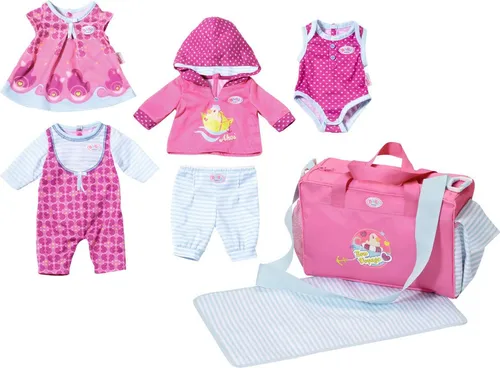 Baby Born Puppenkleidung Great Value Set - 5-teiliges Kleidungsset für Puppen (43 cm), inklusive Wickeltasche mit Wickelunterlage - ideal für kreatives Spielen ab 3 Jahren.