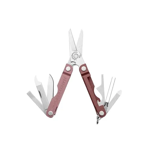 Leatherman Micra - Edelstahl-Multi-Tool mit Federschere und 9 Werkzeugen - Kompaktes Multi-Tool mit 10 Funktionen, ideal für den täglichen Gebrauch. Mit nur 51 Gramm, passt es perfekt in Taschen und an Schlüsselringe. Hergestellt aus robustem Edelstahl, ist es langlebig und vielseitig einsetzbar.