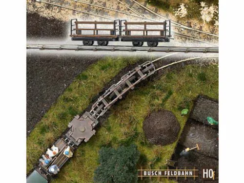 Busch 12202 Zwei Mannschaftswagen zur Feldbahn H0f Neu