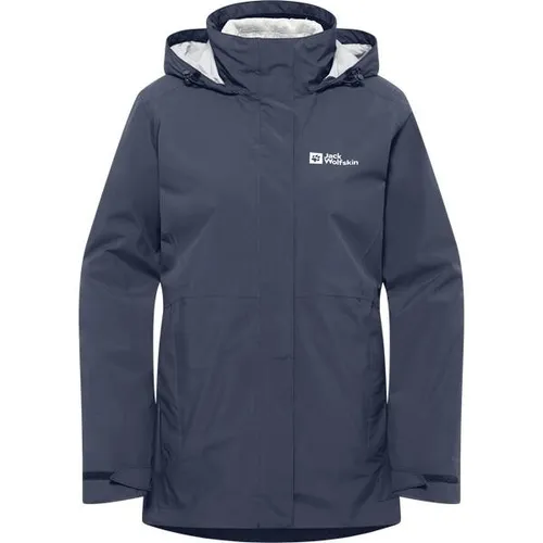 JACK WOLFSKIN Damen Funktionsjacke ROTWAND 3IN1 JKT W - Vielseitige 3-in-1 Doppeljacke mit Fleece-Futter, ideal für alle Wetterbedingungen und Outdoor-Aktivitäten