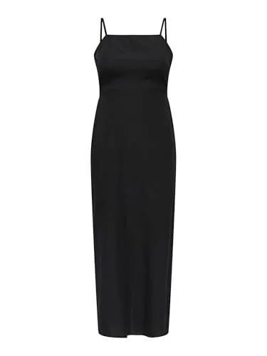 ONLY Female Kleid ONLJAKIRI - Langes Kleid für Damen - Freizeitkleid in lockerem Schnitt, aus einem leichten Materialmix für optimalen Tragekomfort an warmen Tagen.