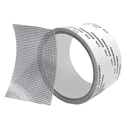 ACEBON Fliegengitter Reparatur Klebeband, 5 cm x 2 m Fliegengitter Reparatur Set, Wasserdichtes Netz-Reparaturpflaster (Schwarz)