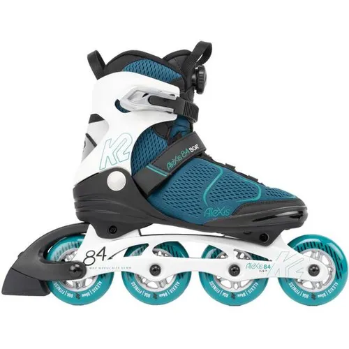 K2 Damen Inline Skates Teal - White, EU: 36 - Inliner mit original K2 Softboot und Stability Plus Cuff für hohen Komfort und Stabilität, ideal für Freizeit und Sport.