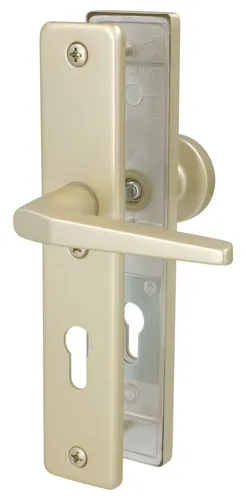 Alpertec Schutzbeschlag Tira Drücker/Knopf Aluminium neusilber 72 mm