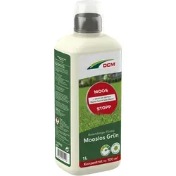 Cuxin DCM Mooslos Grün flüssiges Rasendünger Konzentrat für 100 m2 grüner Rasen ohne Moos 1 l 1005848