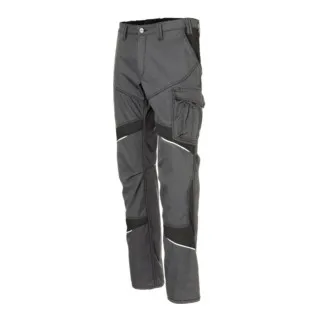 Kübler ACTIVIQ cotton+ Damenhose anthrazit/schwarz 38 - Damenhose mit ergonomischer Linienführung für optimale Bewegungsfreiheit, ausgestattet mit praktischen Taschen und Reflex-Elementen für mehr Sicherheit.