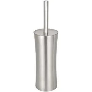 Wenko WC-Bürste Pieno Matt, silber – Elegante Toilettenbürste mit Edelstahl-Halter - Klobürstenhalter aus rostfreiem Edelstahl mit wechselbarem Kunststoffbürstenkopf. Stilvolles Design und praktische Handhabung für Ihr Badezimmer.