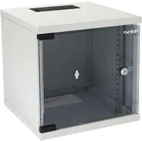 HMF 10 Zoll Serverschrank Netzwerkschrank 6 HE - Robuster 10 Zoll Serverschrank mit 6 HE, ideal für professionelle IT-Netzwerkverkabelung. Voll montiert, mit abschließbarer Glastür und optimalem Kabelmanagement für effiziente Nutzung im Büro oder Zuhause.