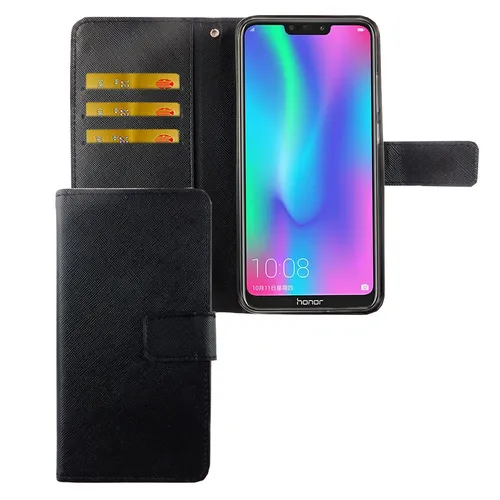 Handyhülle Schutz Case für Huawei P Smart 2019 Cover Tasche Wallet Etui Bumper