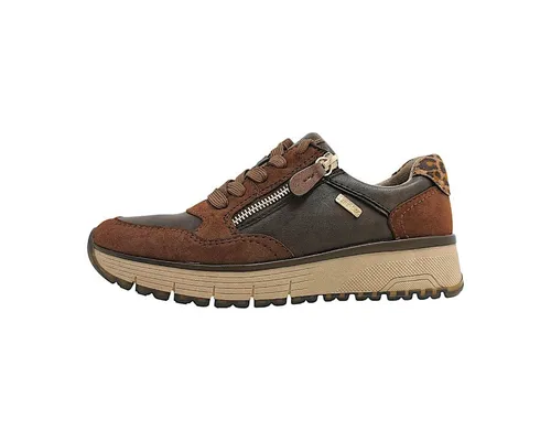 Jana Damen 8-23762-45 Sneaker - Wasserabweisend, Mocca Comb, 38 EU - Wanderschuhe mit Tex-Funktion für Wasser- und Kälteabwehr, atmungsaktiv und warm. Ideal für breite Füße, mit herausnehmbarer Einlegesohle für individuellen Komfort.