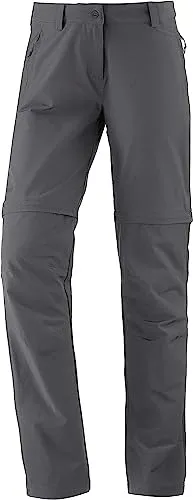 Schöffel Damen Pants Ascona Zip Off - Flexible Outdoor Hose für Frauen - Wanderhosen: Leichte, wasserabweisende Hose mit abtrennbaren Beinen für individuelle Anpassung. Perfekte Passform durch 4-Wege-Stretch und vorgeformte Knie.