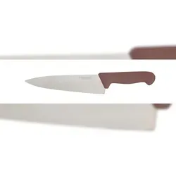 SCHNEIDER Kochmesser mit Kunststoffgriff 260815, 20 cm Klingenlänge - Küchenmesser aus hochwertigem Chrom-Molybdän-Stahl mit ergonomischem Kunststoffgriff in braun, ideal für präzises Schneiden und Zubereiten von Speisen.