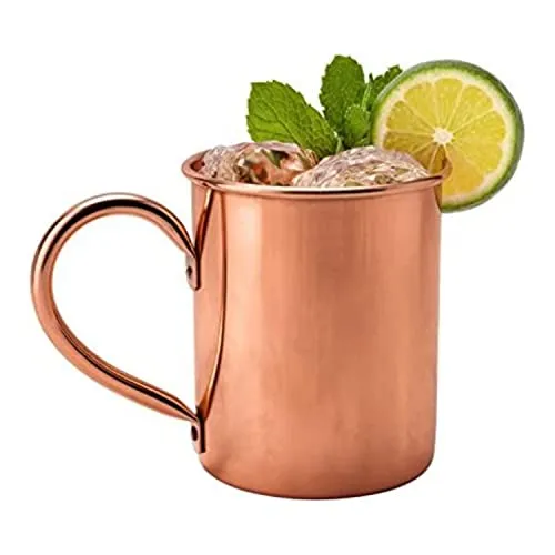 Copper Garden Kupfertasse 0,5 Liter I Tasse mit Henkel aus reinem Kupfer I Becher für Kalt- & Heißgetränke I Kupferbecher für Feuerzangenbowle & Moscow Mule Cocktail I verzinnt & lebensmittelecht