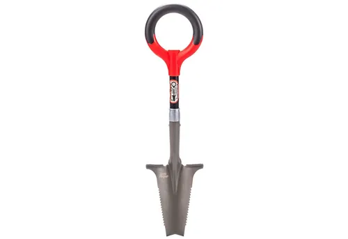 Venteo Mini-Digger Rootslayer™ - Rot - Handerdbohrer für Erwachsene, ideal für Outdoor-Aktivitäten. Mit scharfem V-förmigem Kopf und 360°-Griff für müheloses Arbeiten in hartem Boden.