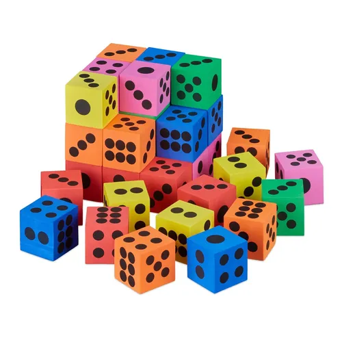 Flüsterwürfel Schaumstoffwürfel Softwürfel Kinderwürfel bunt leicht Spielwürfel