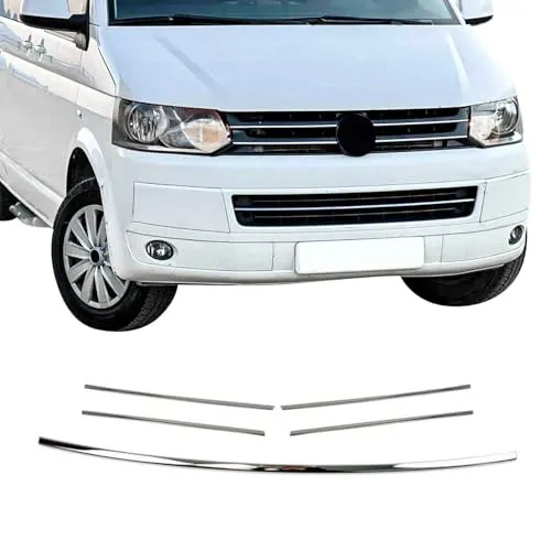 OMAC Zierleisten-Aufkleber Kühlergrill für VW Transporter T5 - Hochwertige Edelstahl-Aufkleber für VW Transporter T5, rostbeständig und schnell zu installieren. Schützen Sie Ihr Fahrzeug vor Kratzern und verleihen Sie ihm einen stilvollen Look.