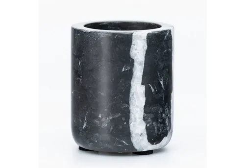 houseproud Zahnbürstenhalter Marquina Zahnputzbecher in schwarz von houseproud